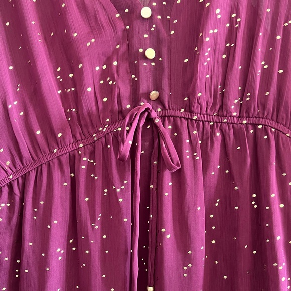 Burgundy dress with gold flecks - Picture 4 of 4